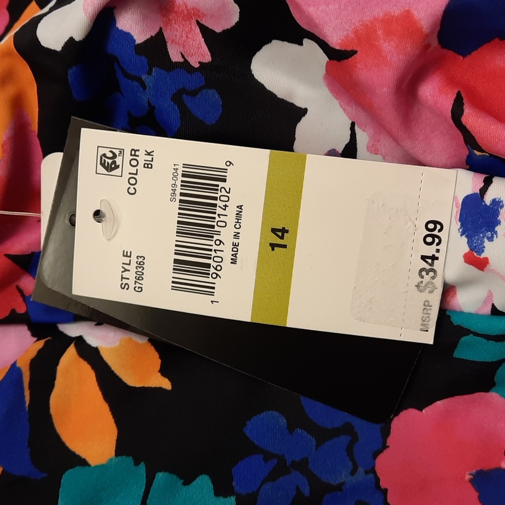 NWT, Island Escape Tellulah Floral Tankini Swim Top - Picture 6 of 9